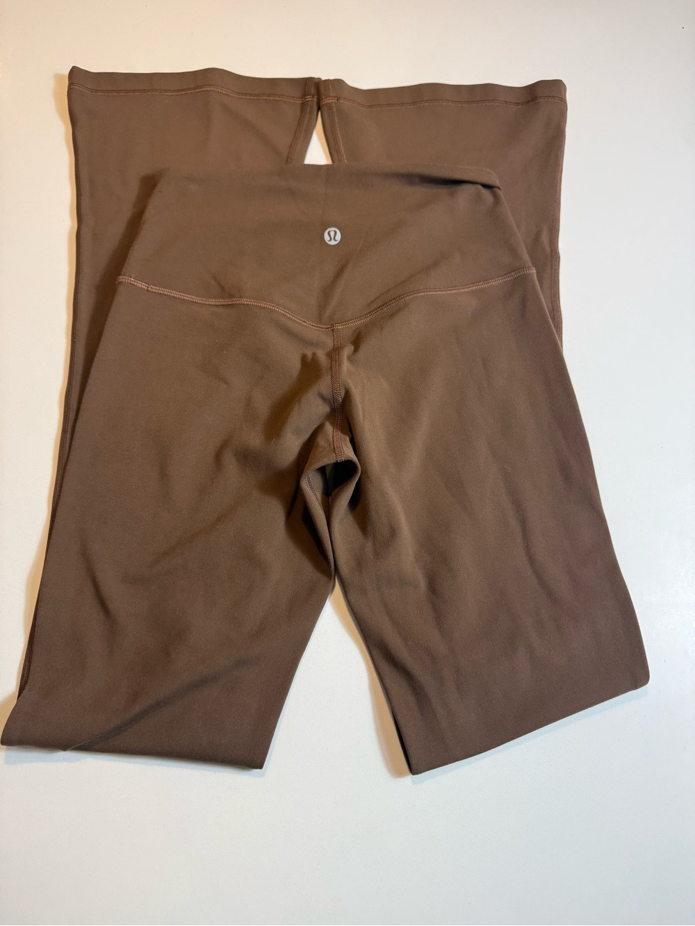 Lululemon Groove Super High Rise Flared Yoga Pants French Press Brown Size 4